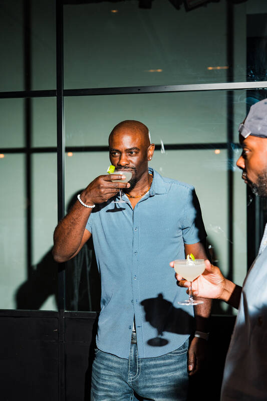 A guest tasting during the event