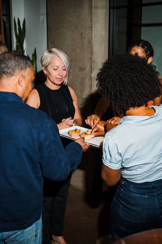 Guests at a pairing dinner