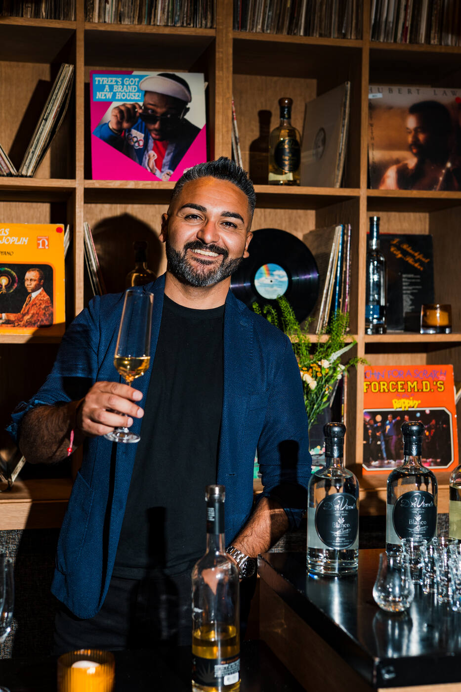 Randy Serrano hosting a tasting